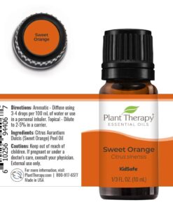Plant Therapy Sweet Orange Essential Oil 100% Pure, Undiluted, Natural Aromatherapy, Therapeutic Grade 10 mL (1/3 oz) 11 6167pov5 pL