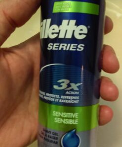Gillette Series 3X Sensitive Shave Gel, Hydrates, Protects and Soothes Sensitive Skin, 7 Ounce (Pack of 6)(Packaging May Vary) Aloe 7 Ounce (Pack of 6) 32 6168GZR2XCL