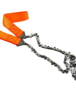 26" Outdoor Camping Tactical Survival Pocket Chainsaw With Pouch | Portable Hand Saw Cuts Like A Knife | 3x Faster With CUTTING BLADE ON EVERY LINK | Bonus Front Snap Carrying Case 11 6168Ppk4J1L
