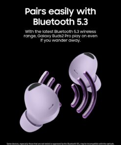 SAMSUNG Galaxy Buds 2 Pro True Wireless Bluetooth Earbuds, Noise Cancelling, Hi-Fi Sound, 360 Audio, Comfort Fit In Ear, HD Voice, Conversation Mode, IPX7 Water Resistant, US Version, Graphite Buds2 Pro Only 28 6169HBUML