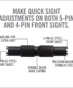 Real Avid Front Sight Adjuster: universal tool for adjusting A1 and A2 Type Front Sights (4-prong and 5-prong BUIS), Black/Tan 23 6169TLbKdkL