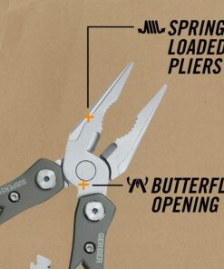Gerber Gear Suspension 12-in-1 Needle Nose Pliers Multi-tool with Tool Lock - Multi-Plier, Wire Cutter, Crosspoint and Flathead Screwdriver Set, Small Scissors - EDC Gear and Equipment - Gray Grey 32 616A3a5fwjS