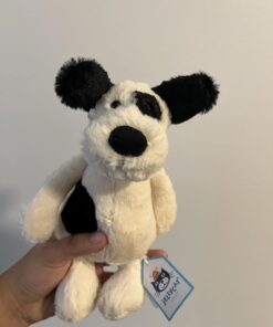 Jellycat Bashful Black and Cream Puppy Stuffed Animal, Small, 7 inches Small - 7" 10 616BRjpGP0L
