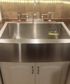 Kraus KHF200-30 Standart PRO Kitchen Stainless Steel Sink, 30 Inch Round Apron Single Bowl Rounded Apronfront 50 616Bd JukiL