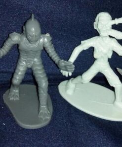 Monster Mini Action Figure Playset- 100 Horror Toy Miniatures w 13 Unique Sculpts - Dracula, Frankenstein, Giant Spiders and More- XL 1/32nd Scale Halloween Character Accessories 25 616Bdu4tg3L