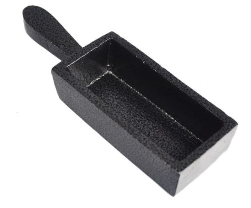 100 oz Troy Ounce Loaf Cast Iron Ingot Mold for Melting Casting Refining Gold Silver Copper Aluminum Brass Precious Metals