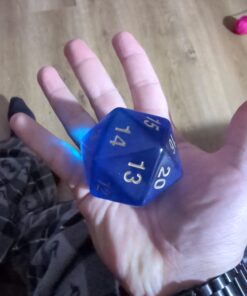 Koplow Games Jumbo Dice Transparent Sapphire/Gold 55mm Countdown D20 9 616BtqYtyHL