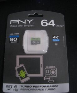 PNY U3 Turbo Performance 64GB High Speed MicroSDXC Class 10 UHS-I, up to 90MB/sec Flash Card (P-SDUX64U390G-GE) 64 GB 27 616CztgQJL