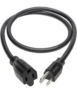 Tripp Lite P024-003 Heavy-Duty Power Extension Cord 15A, 14AWG (NEMA 5-15P to NEMA 5-15R) 3-Ft Black 3 ft. 13 616DtULV87L