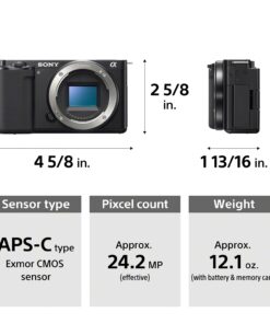 Sony Alpha ZV-E10 - APS-C Interchangeable Lens Mirrorless Vlog Camera - Black Camera Only Base 18 616EGJivdZL 1