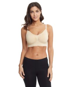 HOFISH 3PACK Full Bust Seamless Nursing Maternity Bras Bralette S-XXL with Extra Bra Extenders & Clips X-Large Blackbeigepink 25 616EQFBR4dL 2