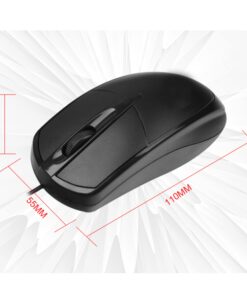 Alternative view of TEKEFT 3-Button Wired USB Computer Mouse, Black