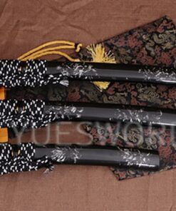 Lyuesword Japanese Samurai Katana Set of 3 Katana Wakizashi Tanto Sword Set 3 Piece Full Tang T-10 High Carbon Clay Tempered 10 616GBQkDQYL