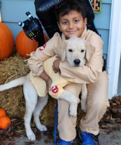 Ghostbuster Deluxe Child's Costume with Blow Up Proton Pack, Medium 25 616IK2WioGL