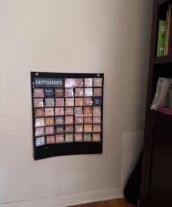 Godery Boho Calendar Pocket Chart for Classroom Cards Add-On School Supplies Teacher Decorations Bulletin Board Pre-K to 6th Grade, Black-1 Boho Black-1 25 616IlFrHzBL