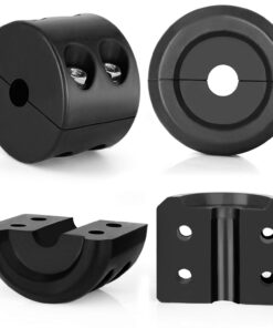 Winch Stopper for Cable. Truck UTV ATV Rubber Winch Cable Stopper, Protects Towing Hook, Synthetic Rope, Cable Line from Wear or Damage, Hawse, Bumper. Quick Installation with Tools. (red) black 19 616J7MHYxiL