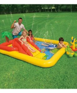Intex 57454EP 100-inch x 77-inch Inflatable Ocean Children's Play Center Outdoor Backyard Kiddie Pool and Game Set 1 Pack 27 616KWMAGaEL