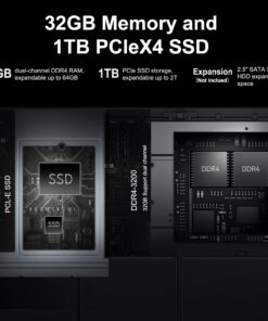 Intel NUC 11 with Intel Core i7-1165G7, 32GB DDR4 RAM & 1TB PCle SSD, 12MB Cache, Up to 4.70 GHz Intel NUC with Intel Iris Xe Graphics, WiFi6, Bluetooth, 8K Support - Built-in Win11 Pro NUC11PAHi7 32GB+1TB 18 616KZIC2wBL