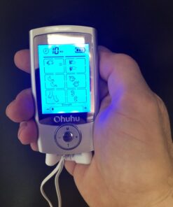 Ohuhu Tens Unit Muscle Stimulator: 24 Modes Rechargeable Tens Stimulator Machine - 16 Pads Electric EMS Unit Massager Acupoint Map Included for Back Shoulder Legs Pain Relief Christmas Gift - Silver 41 616KgPyEqL