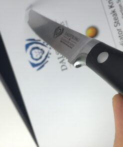 Dalstrong Steak Knives - Set of 4 - Serrated Blade - Gladiator Series Elite - Forged German High-Carbon Steel - Table Dinner Kitchen Knives - Sheaths - Razor Sharp - Dinner Set - NSF Certified 5" Serrated Black 61 616L8Yj6IiL