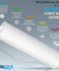 5 Micron Sediment Water Filter Cartridge 10"x 2.5", Four Layers of Filtration, Removes Sand, Dirt, Silt, Rust, Made from Polypropylene for any RO Units or Whole House Water Filtration Systems 6 Pack 5 Micron 19 616MoSh pL