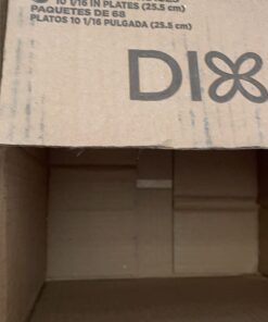 Dixie 10 Inch Paper Plates, Dinner Size Printed Disposable Plate, 204 Count (3 Packs of 68 Plates) White 29 616MuecrWNL