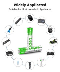 Lepro AAA Batteries 24 Pack, Triple A Batteries with Ultra Long-Lasting Power – High Performance, 1200mAh 1.5V Leak-Proof, Corrosion-Resistant Alkaline AAA Batteries, Ideal for Home & Office Devices 26 616NKZaEN3L 2