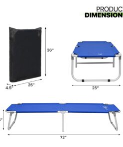 Alternative view of Magshion Portable Military Fold Up Camping Bed Cot + Free Storage Bag- 7 Colors Blue