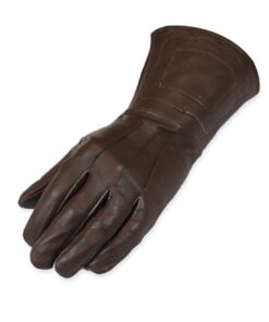 Alternative view of Historical Emporium Men's Victorian Driving/Cosplay Leather Gauntlets Medium Brown