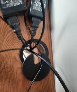 5 Pack Rok Hardware 3" (76mm) Black Round Computer Desk Table Port Wire Cable Cord Organizer Hole Cover Grommet, ROKRG3BLK 3" 5 30 616O9mWRfQL