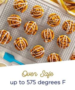 Ultra Cuisine Stainless Steel Baking Rack - 10x14.75 inch Jelly Roll Pan Rack - Grill Rack - Baking Sheet - Oven Safe - Dishwasher Safe - Heavy Duty Wire Cooling Rack for Cooking Baking and Roasting 10.0" x 14.75" 1-Pack 19 616OrfDFoPL