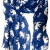 V28 Gorgeous Blue Elephant Print Long & Soft Scarf Shawl/Wrap - Large 38 616PSEEBCNL