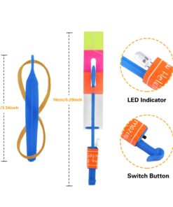 Habelyi 50pcs Led Arrow Helicopter Flying Toy Party Fun Gift Elastic Slingshot Flying Copters Birthdays Summer Day Outdoor Game for Kids 11 616PvZiyHL