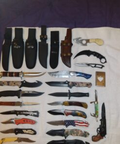 Mossy Oak Fixed Blade Hunting Knife Set - 2 Piece, Full Tang Handle Straight Edge and Gut Hook Blades Game Processing Knife, Sheath Included 47 616QB rtMjL