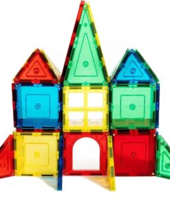 Shapemags 60 Piece Set Magnet Building Tiles Magnetic Blocks - Starter Building Kit, Award Winning STEM Educational 3D Construction Blocks Set 60pcs 24 616Wqay9d2L