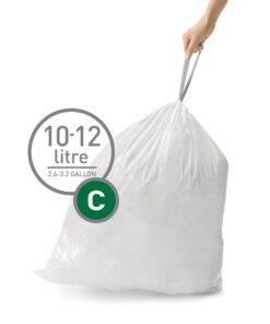 simplehuman Trash Can Liner C, 10-12 Liters/2.6-3.2 Gallons, 20-Count Bags (Pack of 3) 6 616XrPfs6TL