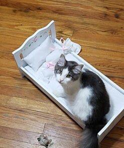 Badger Basket Toy Doll Bed with White Bedding and Personalization Kit for 20 inch Dolls - White Rose 32 616YUqQmnRL