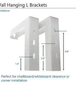 Elite Screens 6" White Projector Screen L-Brackets, Single Metal Welded Construction, Wall or Ceiling Mount - Includes Hooks and Hardware, Model: ZVMAXLB6-W 24 616YzkNqQXL