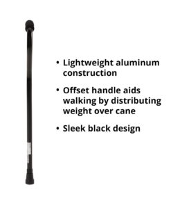 McKesson Aluminum Offset Handle Cane 30 to 39" Height 1 Count (Pack of 1) Black 8 616aBt3qfTL