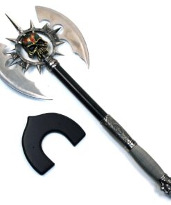 Ace Martial Arts Supply Death's Head Skull Fantasy Battle Axe with Plaque 13 616cjD3twzL