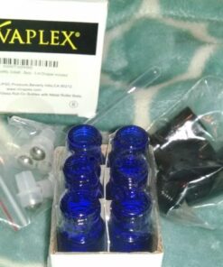Vivaplex, 6, Cobalt Blue, 10 ml Glass Roll-on Bottles with Stainless Steel Roller Balls - .5 ml Dropper Included 52 616eFEk60 L