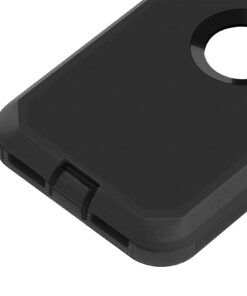 iPhone SE 2020/2022 3-in-1 Full Body Protector Case, Shockproof TPU & Hard PC Bumper, Drop-Proof Shell for 4.7" - Black 17 616eULIZshL 1