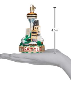 Old World Christmas Cities, Places and Landmarks Glass Blown Ornaments for Christmas Tree Seattle Skyline 11 616ejPKiozL