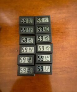 Pgzsy 12 Pack Mini Small Digital Electronic Temperature Humidity Meters Gauge Indoor Thermometer Hygrometer LCD Display Fahrenheit (℉) for Humidors, Greenhouse, Garden, Cellar3 27 616g4bLgGvL