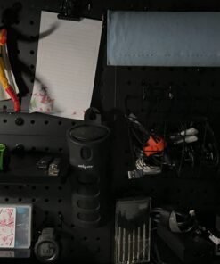 VIVO Steel Clamp-on Desk Pegboard, 24 x 20 inch Privacy Panel, Magnetic Peg Board, Office Accessory Organizer, Above or Below Desk Placement, Black, PP-DK24B 24" 28 616gM8XKbNL