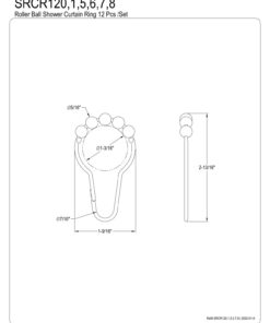 Kingston Brass SRCR125 Roller Ball Shower Curtain Rings, Oil Rubbed Bronze, 2.81 x 1.56 x 0.31 (12Pcs/Set) 14 616gUc6JyTL