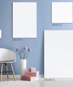 Arteza Paint Canvases for Painting, Pack of 12, 8 x 8 Inches, Square White Stretched Canvas Bulk, 100% Cotton, 8 oz Gesso-Primed, Art Supplies for Adults and Teens, Acrylic Pouring and Oil Painting White - Classic 8 x 8 (Pack of 12) 15 616gqDHzEZL