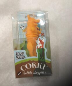 TrueZoo Corki Bottle Stopper, Corgi Animal Cork, Novelty Wine Stopper, Silicone, Set of 1, Orange 26 616h0ln1yxL