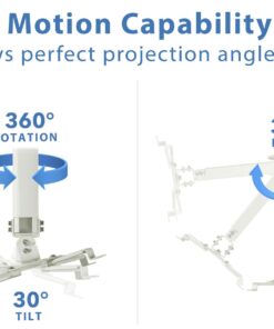 Mount-It! Ceiling Projector Mount | Full Motion and Height Adjustable from 14.5-21.5 Inches | Universal Bracket Fits Epson, Optoma, Benq, and Viewsonic Projectors | 30 Lbs Capacity (Medium) Medium 17 616iyh32doL