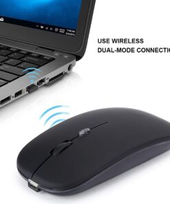 Alternative view of PUSOKEI Wireless Mouse Bluetooth 5.1 + 2.4G Colorful Luminous Mouse Rechargeable Silent Mouse with Large Capacity Battery for Windows 98/for Me/2000/For XPFor Vista